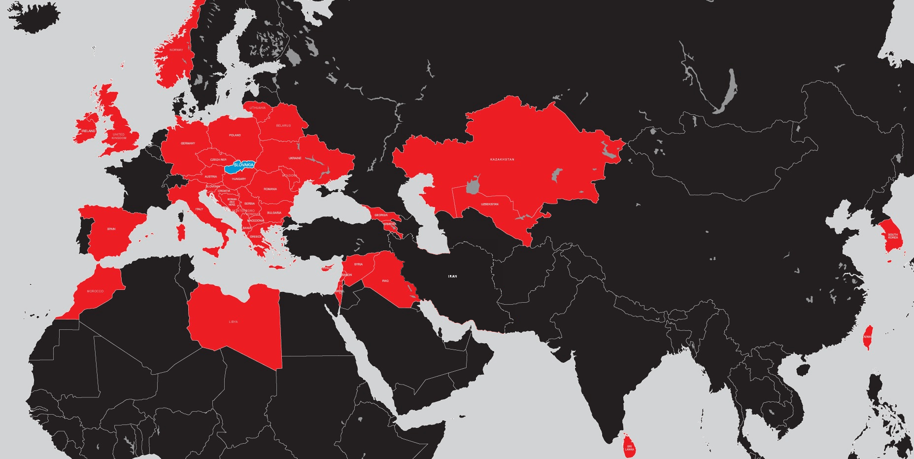 Export do 40 krajín